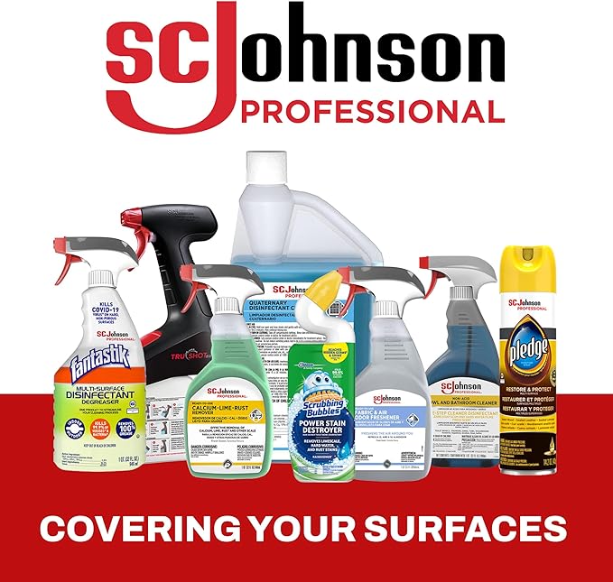 SC Johnson Professional Non-Acid Bowl and Bathroom Cleaner, Disinfectant Cleaner, Soap Scum Remover, 32 fl. oz., 12 Count, for Professional Use Only