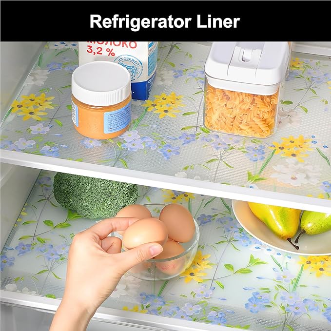 Cooyes Shelf Liner – Premium Non-Adhesive Cabinet & Drawer Liner for Kitchen – Waterproof Shelf Paper with Modern Pattern – Durable EVA Cabinet Mat – Easy to Cut (17.5" W x 360" L)