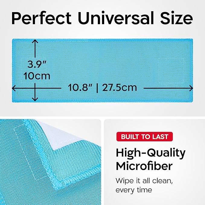 Tyroler Bright Tools Premium Replacement Microfiber Cleaning Cloths | Exclusively Designed for The Glider Magnetic Window Cleaner | Ultra-Soft, Non-Abrasive & Highly Absorbent (2)