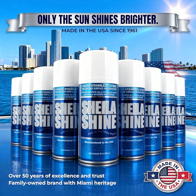 Sheila Shine 2 x 10oz Stainless Steel Cleaner and Polish - Removes Grease, Fingerprint & Watermark - Kitchen Appliances, Refrigerators, Sinks, Ovens & Grills - Stainless Steel Appliance Cleaner Spray