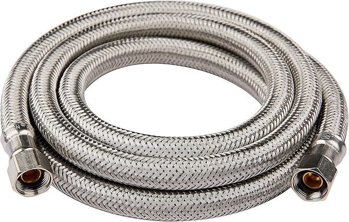 EFIELD 6 Ft Universal Dishwasher Installation Kit-Stainless Steel Dishwasher Supply Line with Compression Connection,(HOSE014)