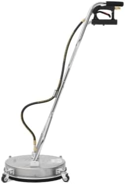 24 in. Pressure Washer Surface Cleaner in Stainless Steel w/Handles & Wheels, 4350 Max PSI, 3/8" Connector & 2 Adapters Ideal for Driveways, Sidewalks, Patios, Decks