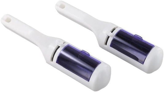 Double-Sided Rotating Lint Brush Clothes and Upholstery, Pet Hair Removal with for Compact Portable Design, Purple (2-Pack)