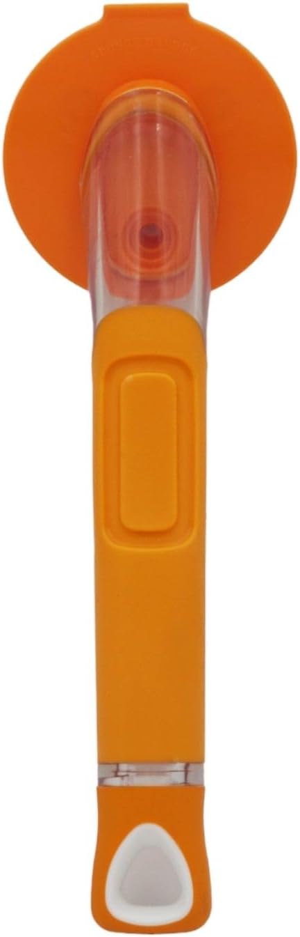 The Original Smiling Handle with Soap Dispensing for Scrub Daddy (Reg. TM) Sponge and Scrub Moji Sponge (Orange)