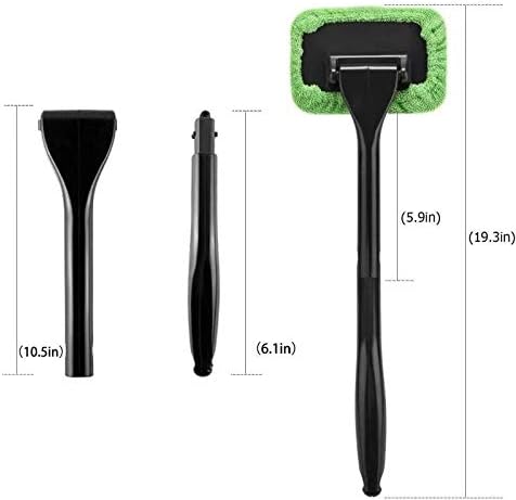 XINXIYAN Windshield Cleaner Tool Car Window Cleaner Inside Interior Windshield Cleaning Tool(Green-Rectangle)