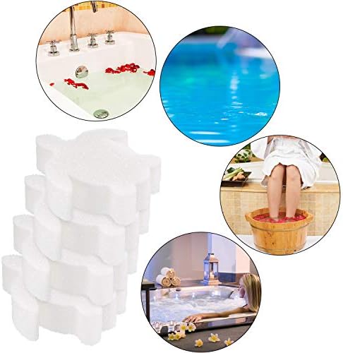 Boao 16 Pieces Oil Absorbing Sponge for Hot Tub Swimming Pool and Spa(Turtle,White)