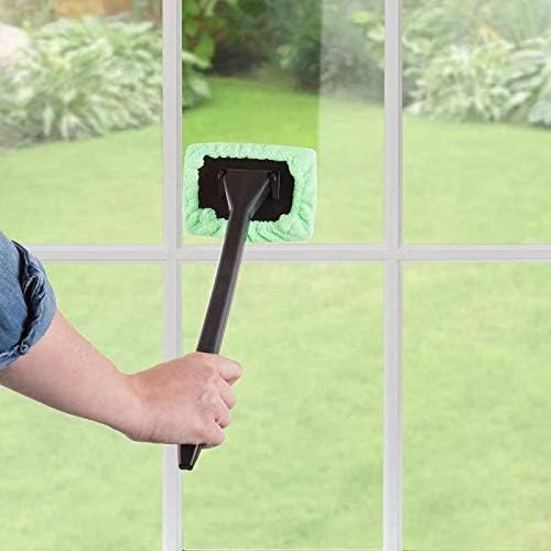 XINXIYAN Windshield Cleaner Tool Car Window Cleaner Inside Interior Windshield Cleaning Tool(Green-Rectangle)