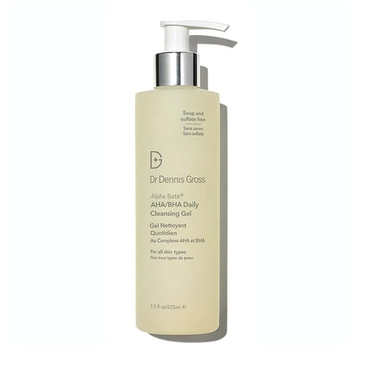 Dr Dennis Gross Alpha Beta® AHA/BHA Daily Cleansing Gel, for Skin That is Dull, Congested and Uneven Tone & Texture (7.5 Fl Oz)