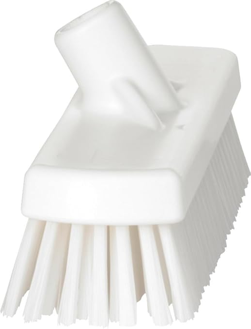 Vikan 70605 Brush,Wall/Floor Scrub,Stiff,12",PP/PBT,White
