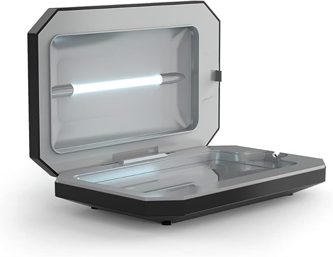 PhoneSoap Basic Cell Phone UV Light Sanitizer Box | Patented and Clinically Proven 360 Degree UV Light Sanitizer | (Black)