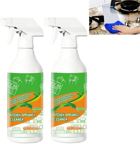 10.56oz Fly Cleanse Natural Formula to Household Appliances,Kitchen Heavy Duty Doaming Degreaser,Kitchen Appliance Cleaner,for Hold,Oven,Stove,Range Hood(2PCS)
