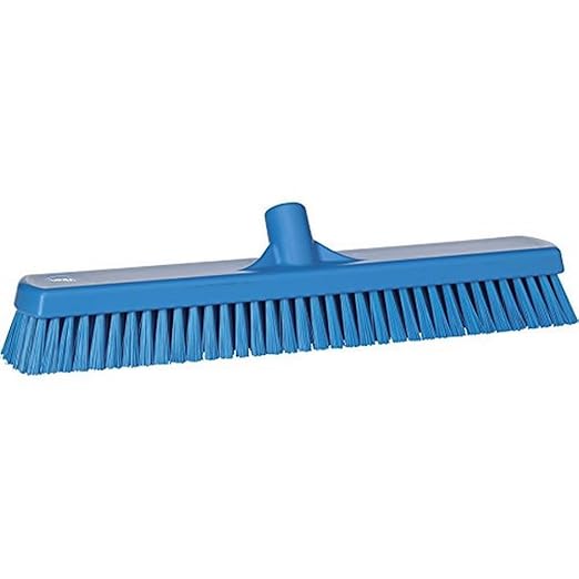 Vikan 70623 Brush,Wall/Floor Scrub,Stiff,19",PP/PBT,Blue