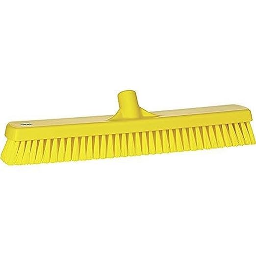 Vikan 70626 Brush,Wall/Floor Scrub,Stiff,19",PP/PBT,Yellow