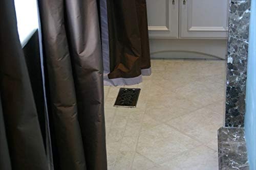 Decor Grates SPH408-A Scroll Design Floor Register, 4x8 Inches, Antique Brass Finish