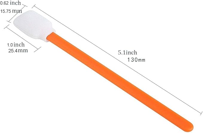 Wellgler's 200pcs Disposable Crevice Cleaning Brush，car air-Conditioning Vents Brush， Window Rails 、Door Rails、Refrigerator Gaps 、Toilet Gaps Brush （Orange）