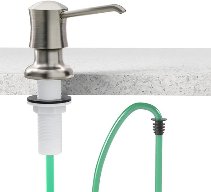 Samodra Sink Soap Dispenser and Extension Tube Kit, ABS Pump Head Bronzed Built in Design with 47” Extension Tube to Soap Bottle, No More Messy Refills(No Bottle)