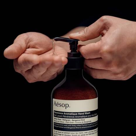 Aesop Reverence Hand Wash & Balm Set | Woody, Earthy Duo that Exfoliates & Hydrates Hands | 16.9 oz / 500mL (Set of 2)