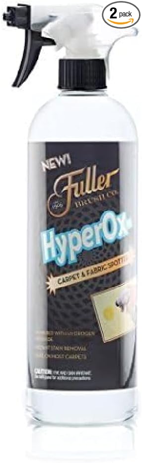 Fuller Brush HyperOx Carpet & Fabric Spotter – 22 oz Bottle – Removes Tough Stains & Odors from Carpet, Rugs, Upholstery & Fabric – Hydrogen Peroxide Foam with Activated Oxygen (Pack of 2)