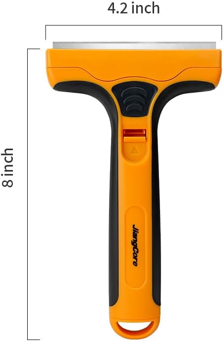 Wide Razor Blade Scraper Tool – 4" Scraper Tool with 15 Extra Replacement SK5 Blades,Glass Cleaner for Stove Tops, Windows, Paint Removal and Adhesive Residues
