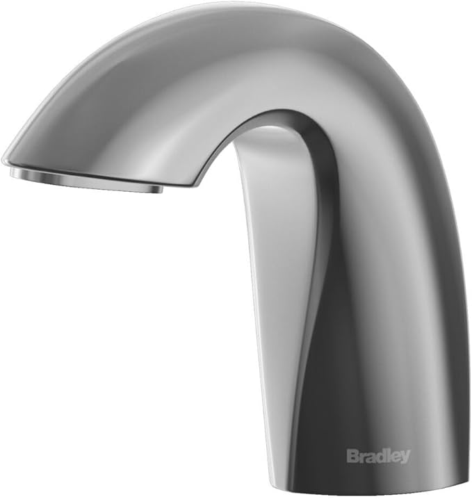 Bradley Crestt Foam Soap Dispenser, Sensor Activated, Ring Light Indicates Low Battery, Low Soap or Overflow, Deck Mounted, Auto Top Fill, Polished Chrome