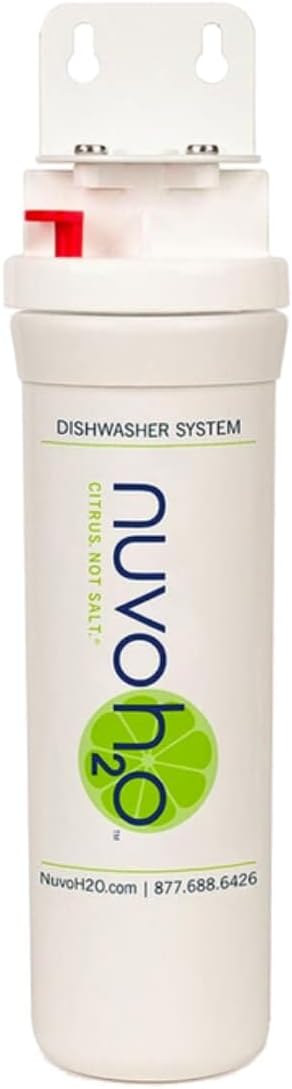 NuvoH2O Dishwasher System – Prevents & Removes Hard Water Scale, Eco-Friendly CitraCharge®, Extends Dishwasher Life, Compact & Easy to Install