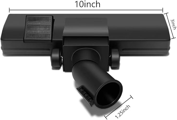 Vacuum Cleaner Floor Brush Tool 1.25" (32mm) Inner Diameter，for Hard Surface and Carpets Fits All, Black