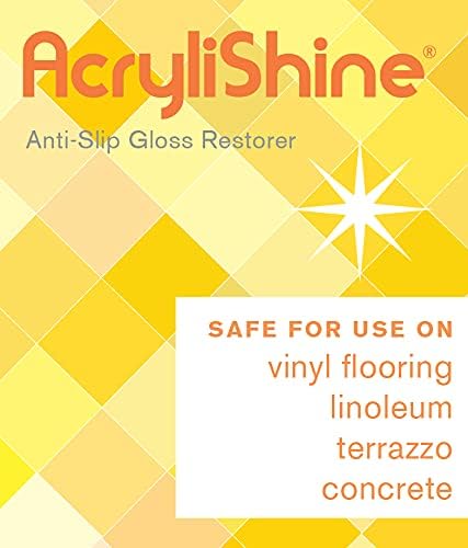 AcryliShine Floor Finish Wax Gloss Restorer & Cleaner - Case of 4 Gallons…