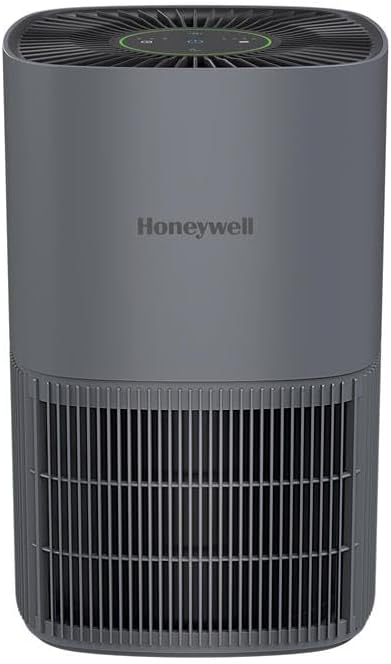 Honeywell AllergenPlus HEPA Air Purifier for Home, 530 Ft² Rooms in 1 hour, 3-in-1 Filter, Compact Design, Auto Mode, Reduces Allergens, Dust, Pollen, Smoke, Pet Dander, Odors, Grey, HPA125V
