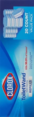 CLOROX ToiletWand Toilet Cleaner Refills, Toilet brush, Original, 20 Count (Pack of 4)