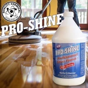 Quality Chemical Pro Shine High Solids Commercial Wet-Look Floor Finish Wax - High Shine Floor Cleaner, Future Floor Wax - Floor Wax for VCT Tile Floors, Polish & Restorer - 128 oz (Pack of 4)