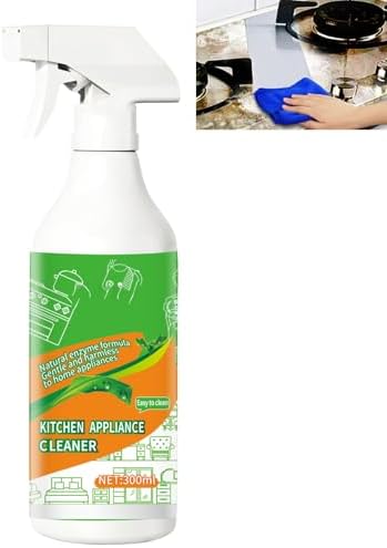 10.56oz Fly Cleanse Natural Formula to Household Appliances,Kitchen Heavy Duty Doaming Degreaser,Kitchen Appliance Cleaner,for Hold,Oven,Stove,Range Hood(1PCS)