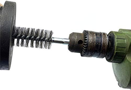 6pcs Pipe Cleaning Brush Set Stainless Steel Bristles, Stainless Steel Pipe Brush for Auto Parts, Tubes, Etc. (1 1/10"(28mm))