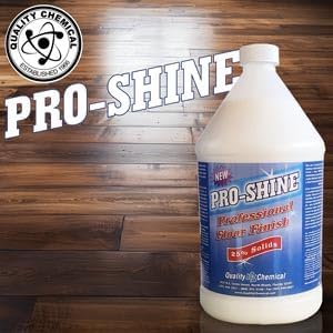 Quality Chemical Pro Shine High Solids Commercial Wet-Look Floor Finish Wax - High Shine Floor Cleaner, Future Floor Wax - Floor Wax for VCT Tile Floors, Polish & Restorer - 128 oz (Pack of 4)