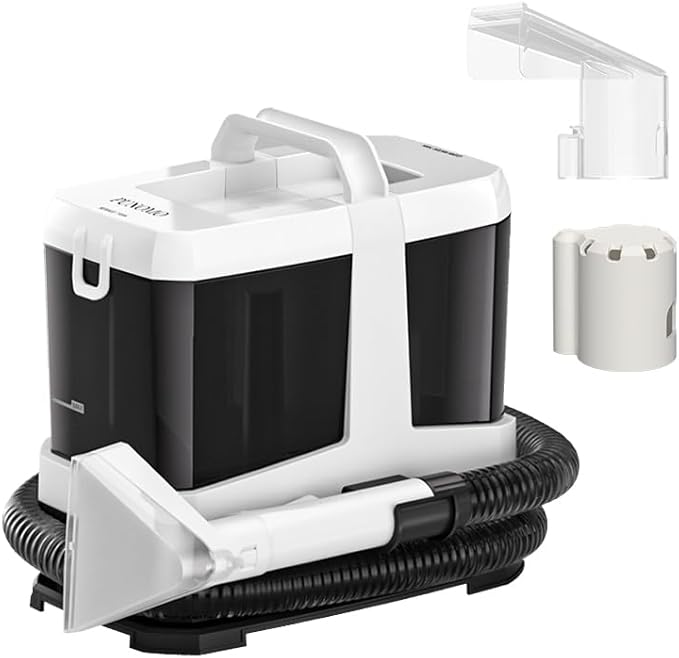 Portable Carpet and Upholstery Spot Cleaner Machine, 16Kpa Powerful Suction&Self-Cleaning, Suction Dual Brush, Handheld Carpet Cleaner, Deep Stain Cleaning for Carpet, Car, Couches, Pets, Stairs