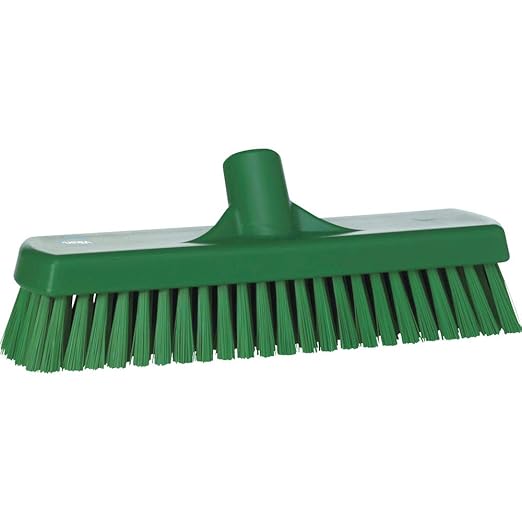 Vikan 70602 Brush,Wall/Floor Scrub,Stiff,12",PP/PBT,Green