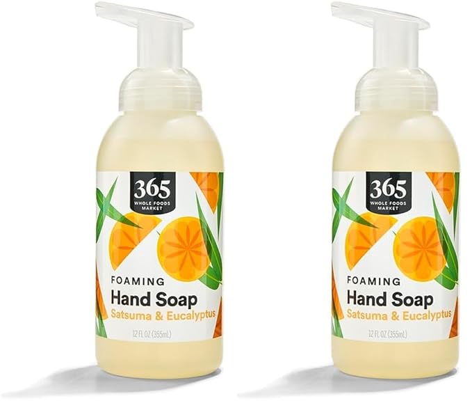 365 by Whole Foods Market, Hand Soap Foaming Satsuma Eucalyptus, 12 Fl Oz (Pack of 2)