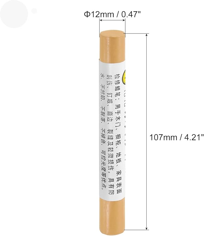 uxcell Furniture Repair Crayons, 3Pcs - Wood Wax Filler Stick, Furniture Markers Touch Up - for Scratches Holes Tables Desks Wooden Floors Cover Ups, Log