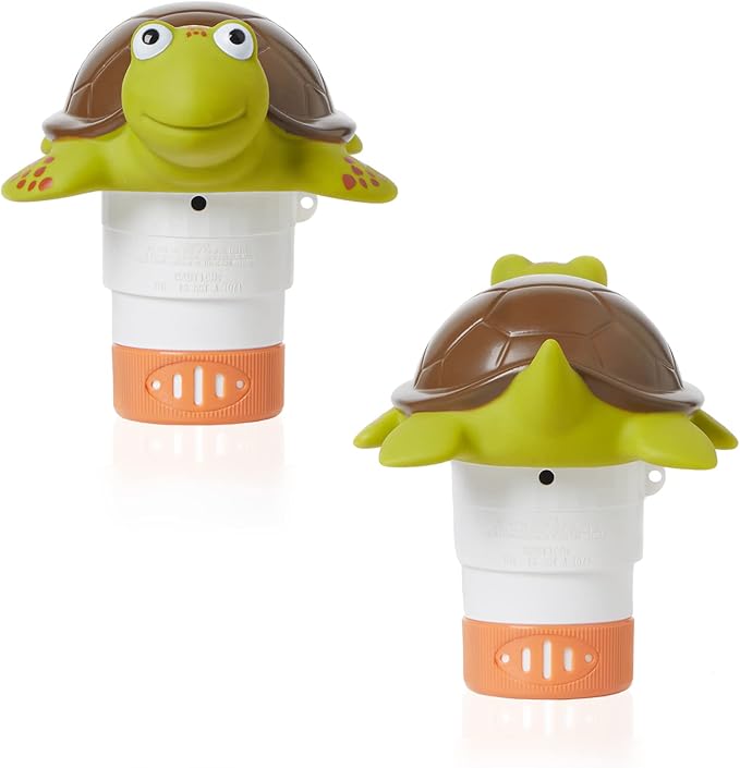 XY-WQ Turtle Chlorine Floater for 1" Tab ONLY, Mini Floating Pool Chlorine Dispenser