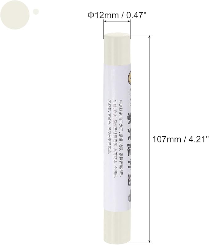 uxcell Furniture Repair Crayons, 3Pcs - Wood Wax Filler Stick, Furniture Markers Touch Up - for Scratches Holes Tables Desks Wooden Floors Cover Ups, Pearl White
