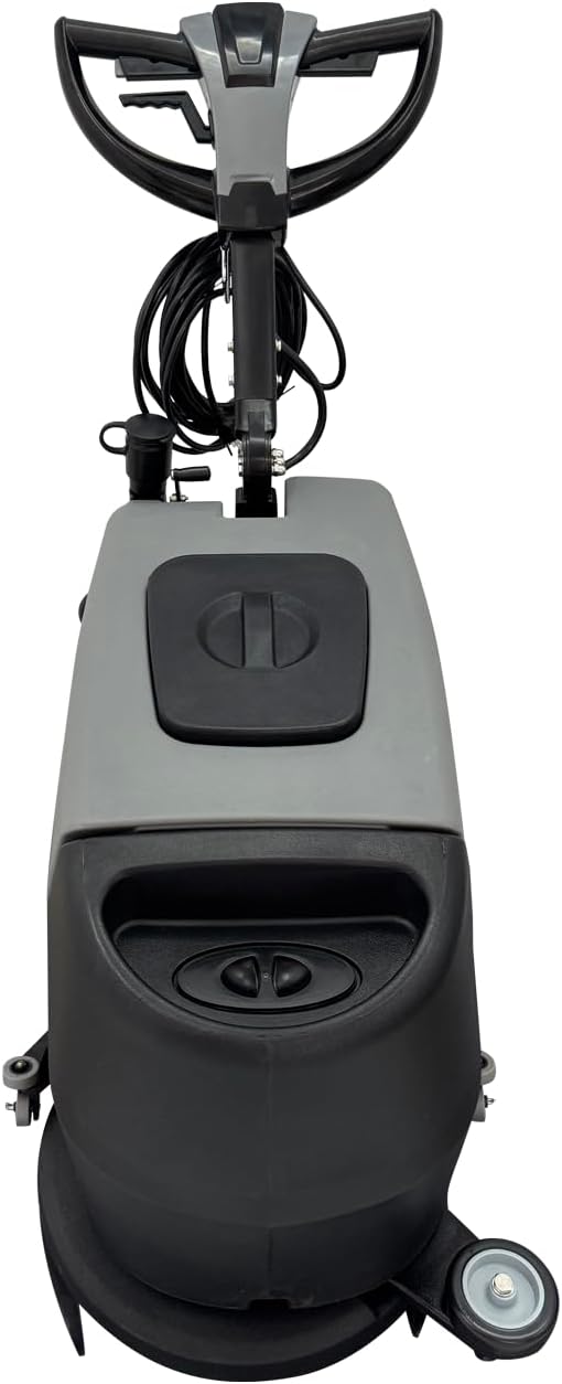 110V Commercial Floor Scrubber Machine - 17" (430mm) Brush, 13.2 Gallons Dual Tanks, 18300 cu.ft/h Cleaning Rate, Commercial Floor Polisher Cleaning Machine for Tile, Marble, Epoxy