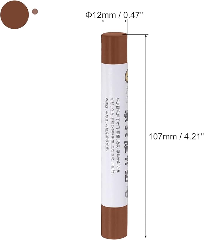 uxcell Furniture Repair Crayons, 3Pcs - Wood Wax Filler Stick, Furniture Markers Touch Up - for Scratches Holes Tables Desks Wooden Floors Cover Ups, Snow Sandalwood Red
