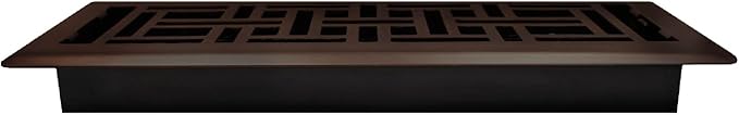 Decor Grates (4-Pack) AJH412-RB Oriental Floor Register, 4x12 Inches, Rubbed Bronze Finish