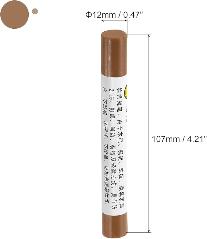 uxcell Furniture Repair Crayons, 3Pcs - Wood Wax Filler Stick, Furniture Markers Touch Up - for Scratches Holes Tables Desks Wooden Floors Cover Ups, Light Gray Oak