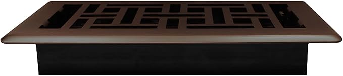 Decor Grates AJH408-RB Oriental Floor Register, 4x8 Inches, Rubbed Bronze Finish
