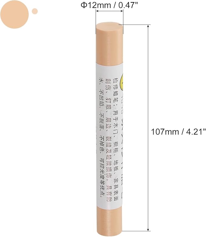 uxcell Furniture Repair Crayons, 3Pcs - Wood Wax Filler Stick, Furniture Markers Touch Up - for Scratches Holes Tables Desks Wooden Floors Cover Ups, Pink Oak