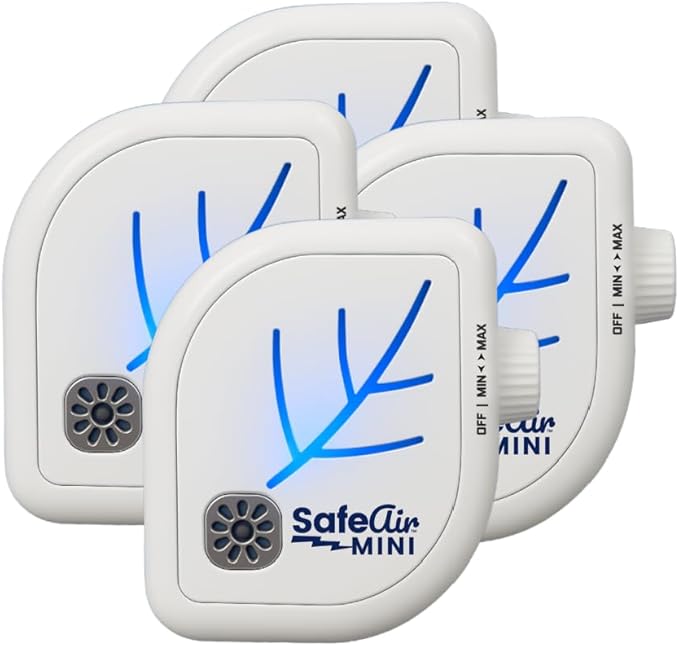 NEW Upgraded SafeAir® Mini Purifier | Ozone & Ionizer | Fresh Rain Smell | Covers 500 sq/ft | 8ft USB | Attacks Worst Pet Smells, Smoke, Mold | Filterless Tech | Home, Car, Office, Travel (4)