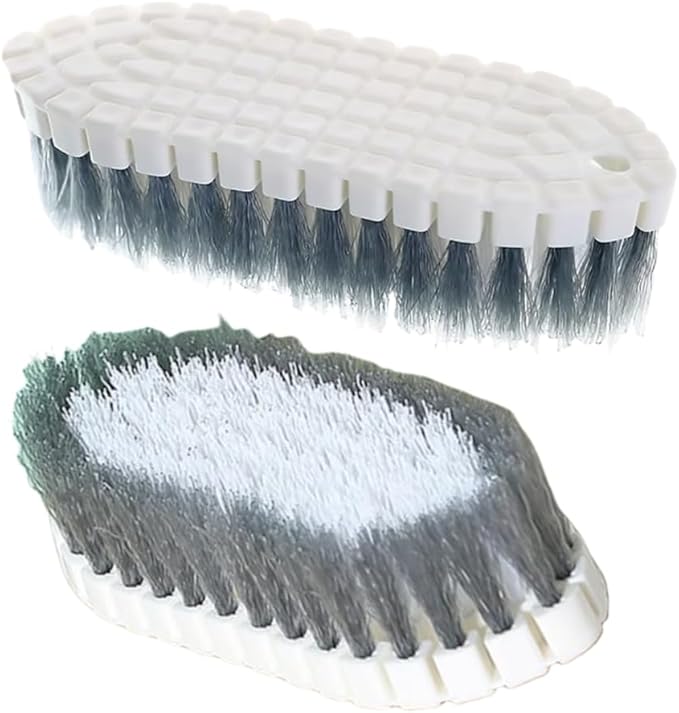 2 Pcs Without Dead Corner Multi Purpose Heavy Duty Scrub Brush, Heavy Duty Hand Held Scrub Stiff Bristle Brush, Multiple Segments are Bendable Fruit Vegetable Brush,Bathtub Tile Brush Bathroom Brush