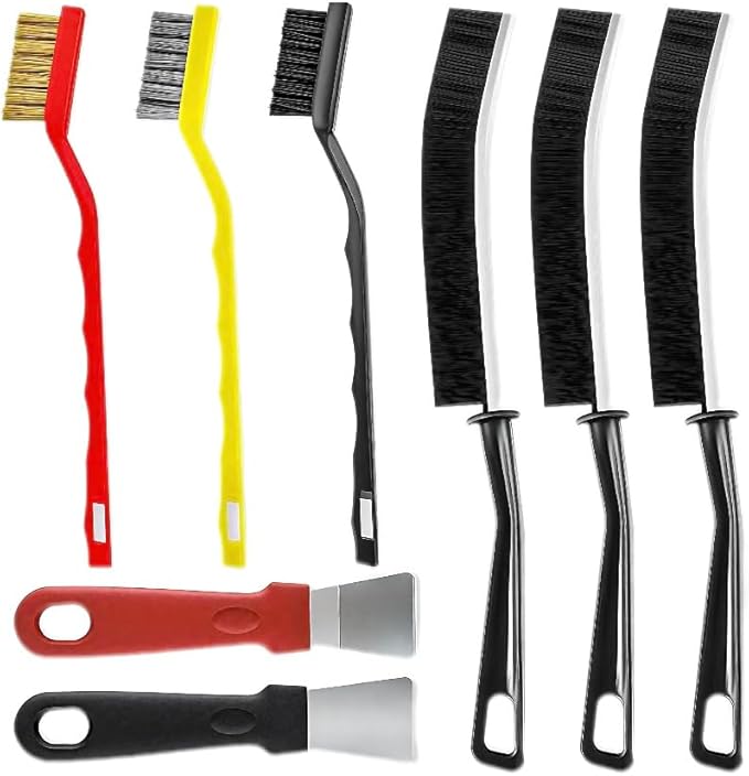 Crevice Cleaning Brush set,Multi-functional Grout Cleaner Brush for Kitchen, Bathroom, Window, Faucets, Corners & Tight Spaces - Household Cleaning Supplies