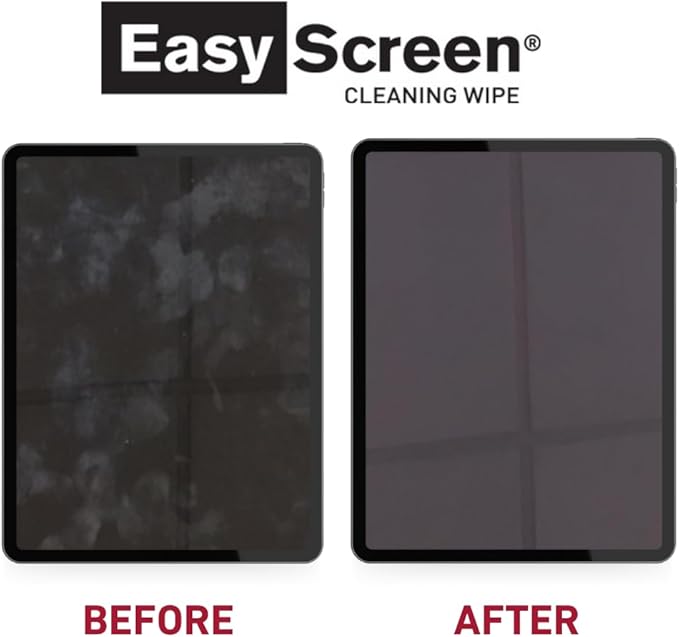 Easy Screen Cleaning Wipes, Electronic Screen Cleaning, Laptops, Monitors, Phone, Tablet, TV Screen Cleaning Wipe, 70 Wipes per Canister, Large 9"x 6" Durable Wipe