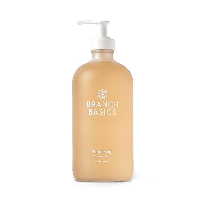 Branch Basics Gel Hand Soap – 16oz Bottle | Plant & Mineral-Based Formula with Aloe, Chamomile & Meadowfoam Oil | Nourishing, Fragrance-Free & Gentle on Sensitive Skin